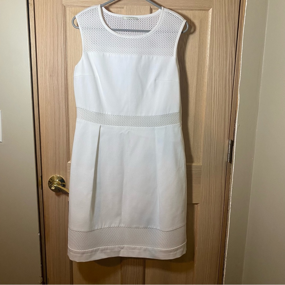 Chic Beatrice White Sleeveless Midi Dress